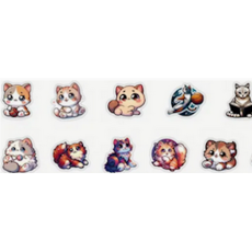 Cute Cat Stickers 10's - Sold Assorted