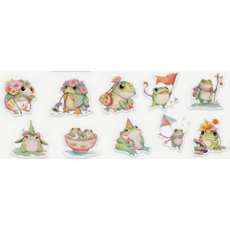 Cute Fat Frog Stickers 10's - Sold Assorted 