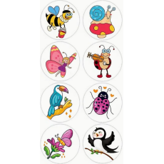  Cartoon Character Stickers - Roll of 50's
