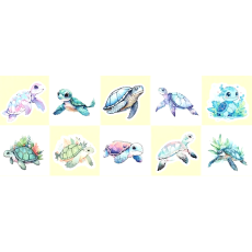 Turtle Vinyl Stickers 10's - Sold Assorted