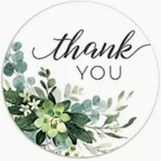 Thank you Stickers 50's