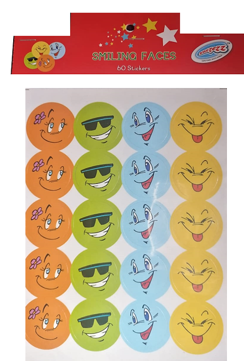 Sticker Box Faces SMILING FACES (60 STICKERS)